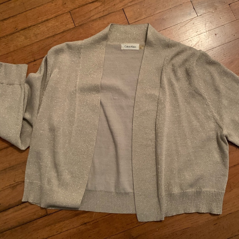 Gold cropped cardigan CK